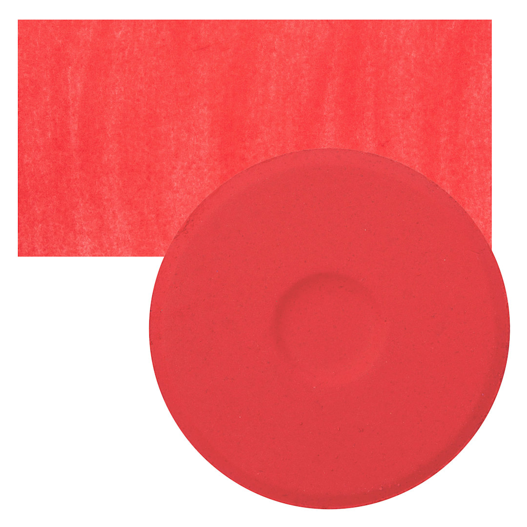 Open in modal - Blick Essentials Tempera Cake - Brilliant Red, Large cake and swatch