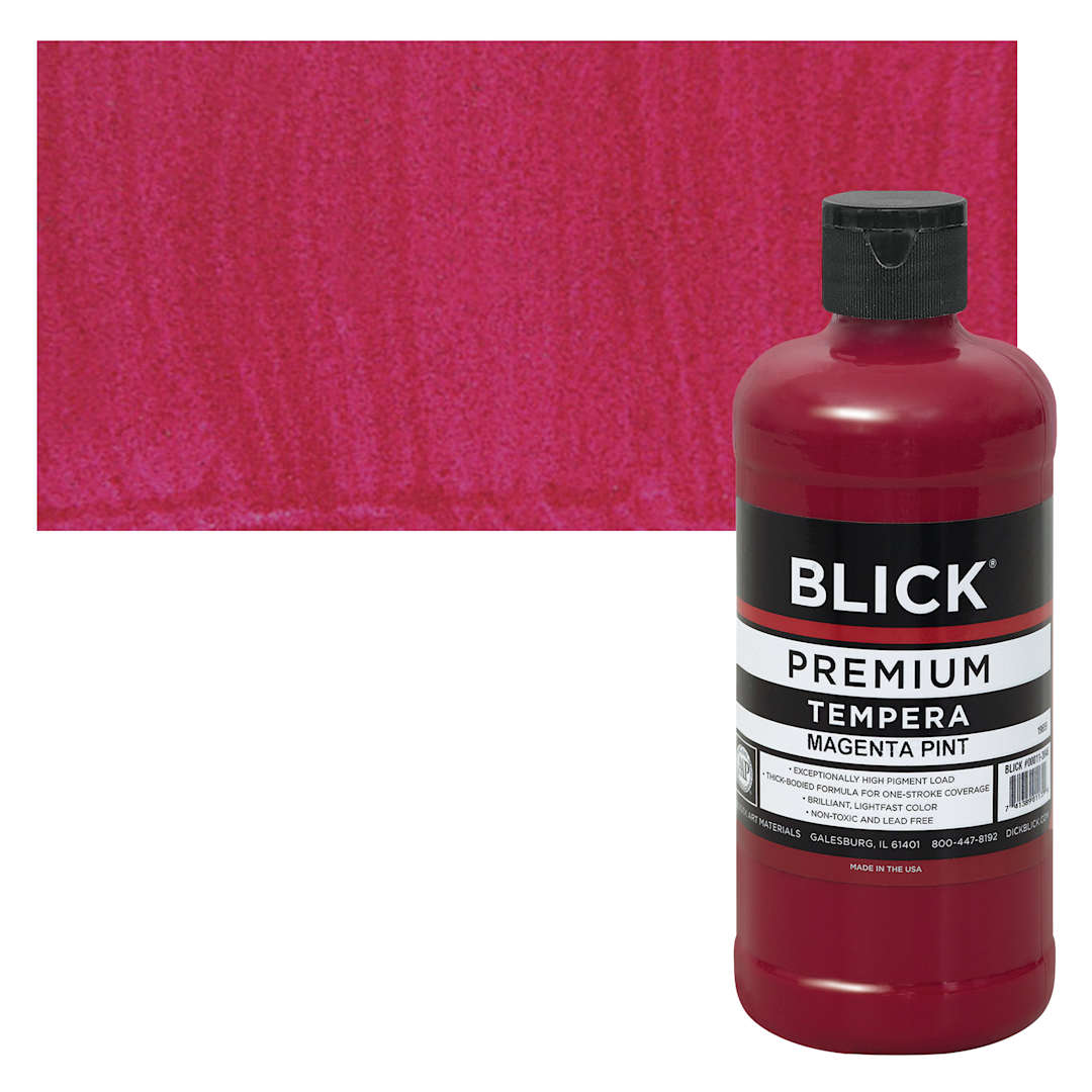 Open in modal - Blick Premium Grade Tempera - Magenta, Pint and swatch