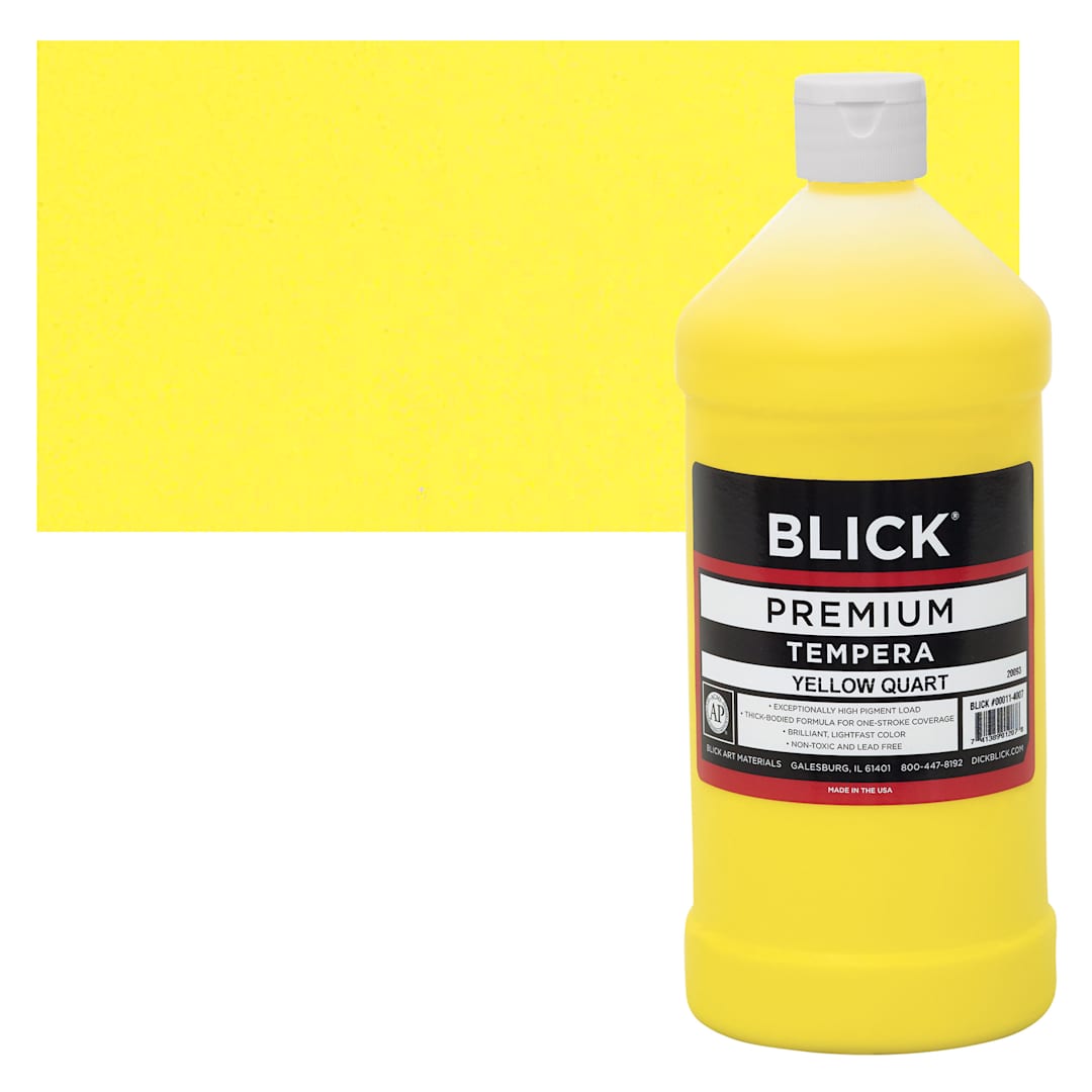 Open in modal - Blick Premium Grade Tempera - Yellow, Quart and swatch