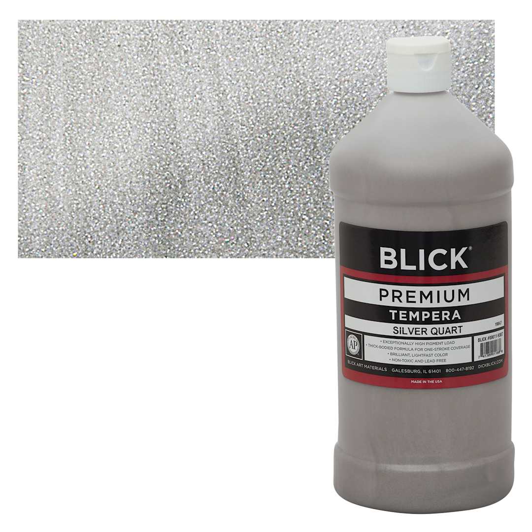 Open in modal - Blick Premium Grade Tempera - Silver, Quart and swatch