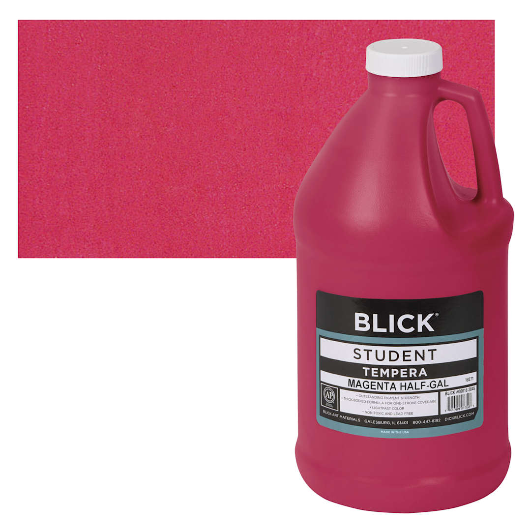 Open in modal - Blick Original Formula Student Tempera Paint - Magenta, 64 oz and swatch