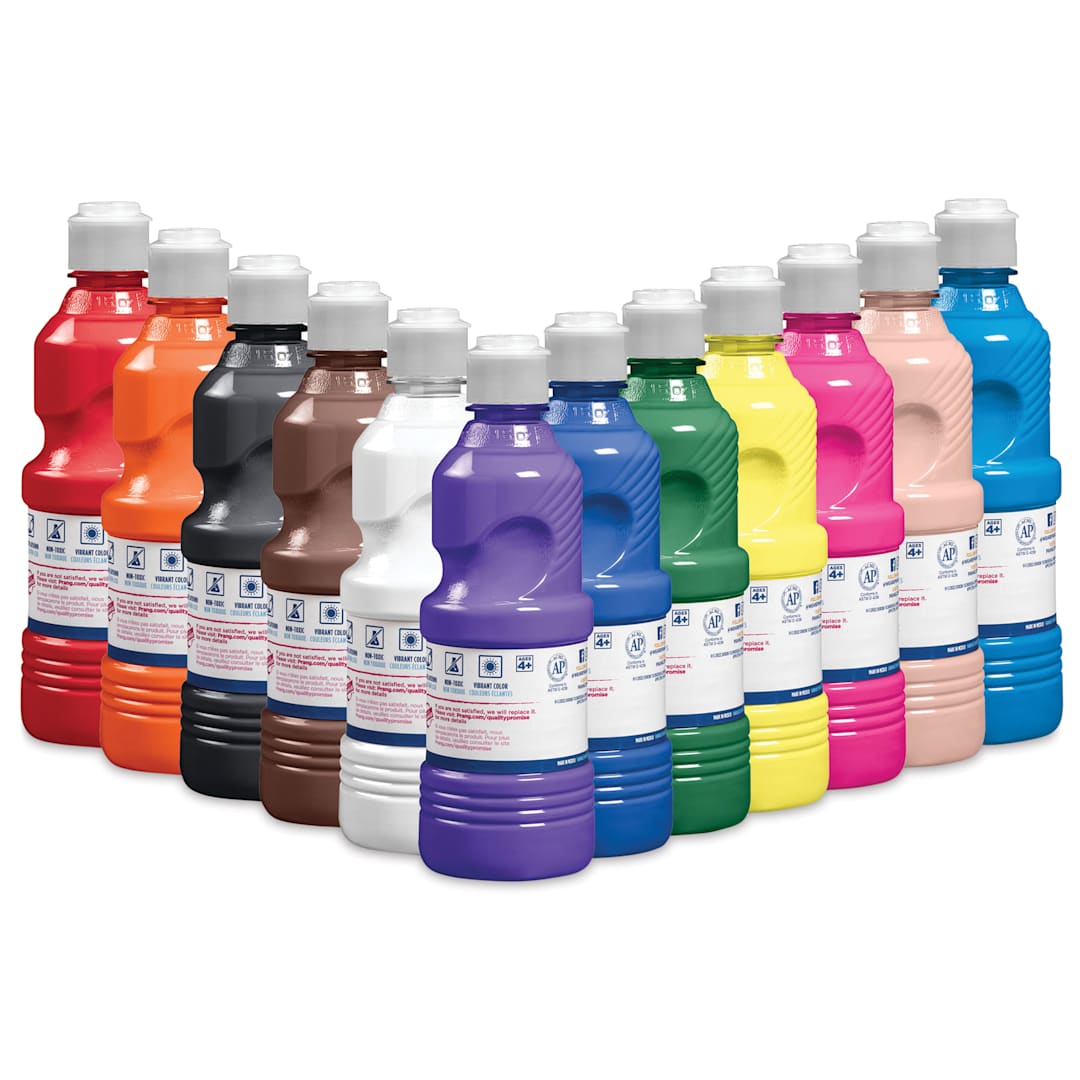 Open in modal - Prang Ready-To-Use Tempera Paint - Set of 12, assorted colors, Pints