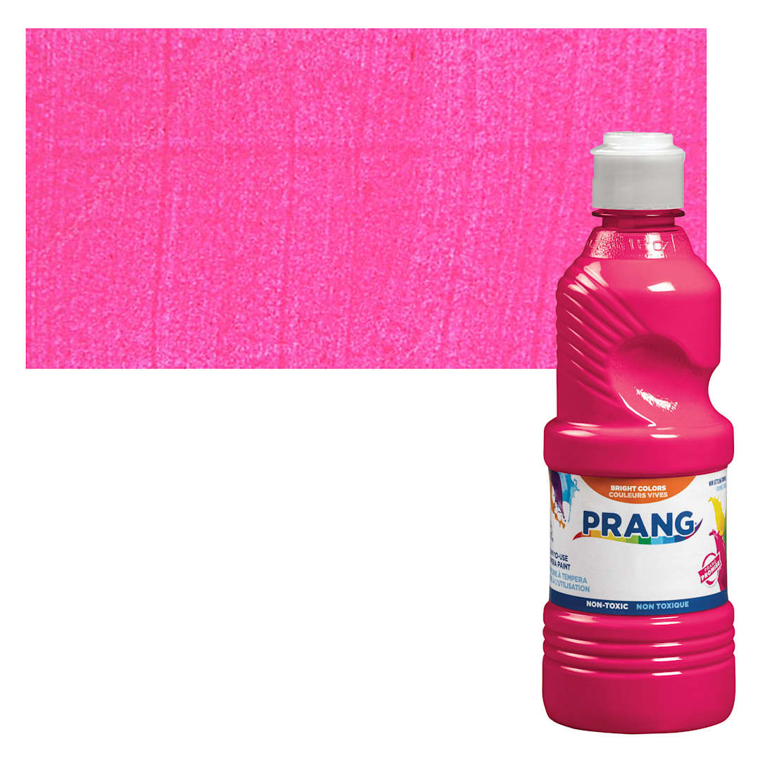 Open in modal - Prang Ready-To-Use Tempera Paint - Magenta, 16 oz bottle and swatch