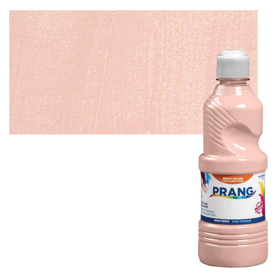 Open in modal - Prang Ready-To-Use Tempera Paint- Peach, Pint bottle and swatch