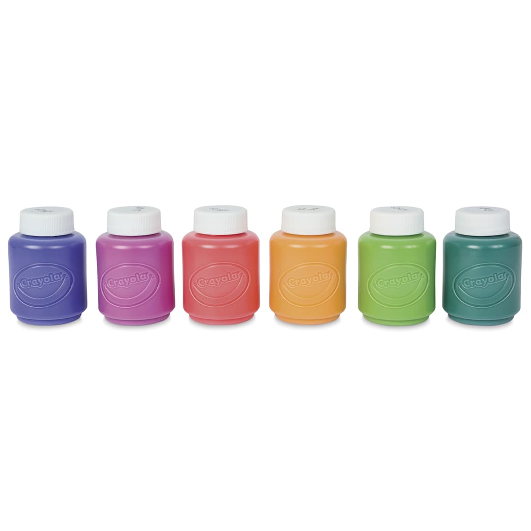 Open in modal - Crayola Washable Kids' Paints - Bold Colors, Set of 6, 2 oz Jars