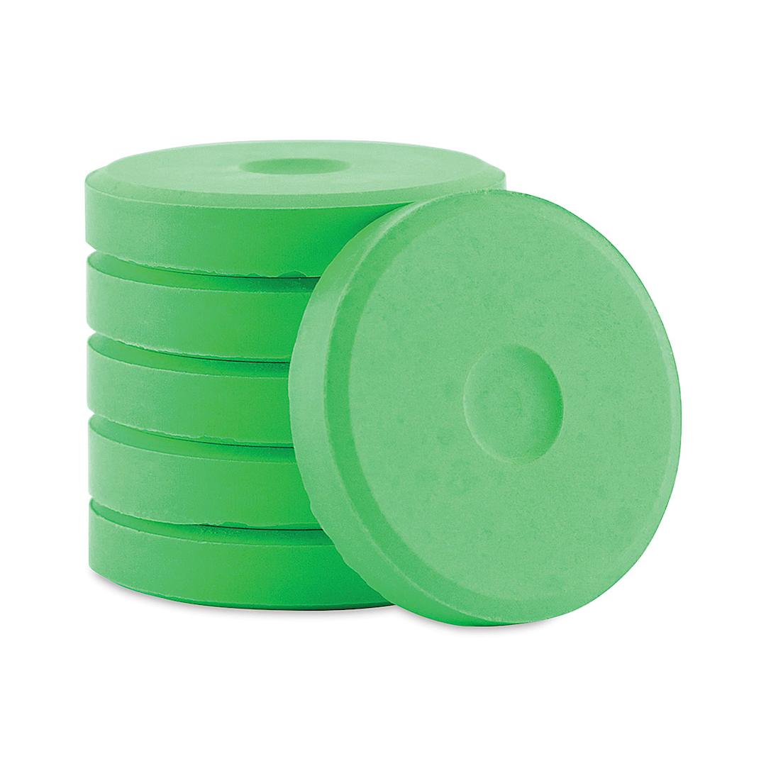 Open in modal - Richeson Tempera Cakes - Fluorescent Green, Pkg of 6
