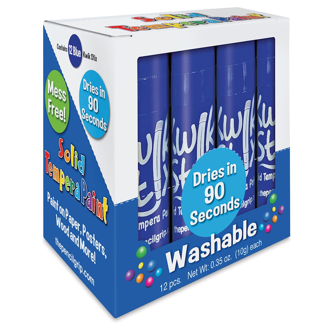 Open in modal - Kwik Stix Tempera Paint Sticks - Blue, Set of 12