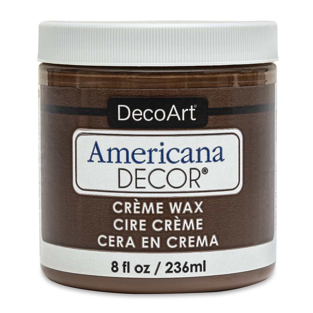 Open in modal - DecoArt Americana Decor Creme Wax - Deep Brown, 8 oz jar