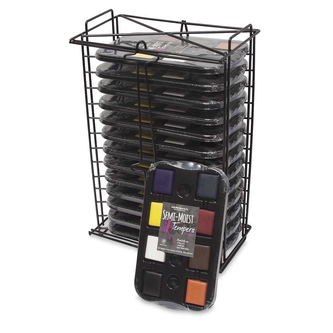 Open in modal - Richeson Semi-Moist Tempera Cake - Tempera Rack with 12 Sets