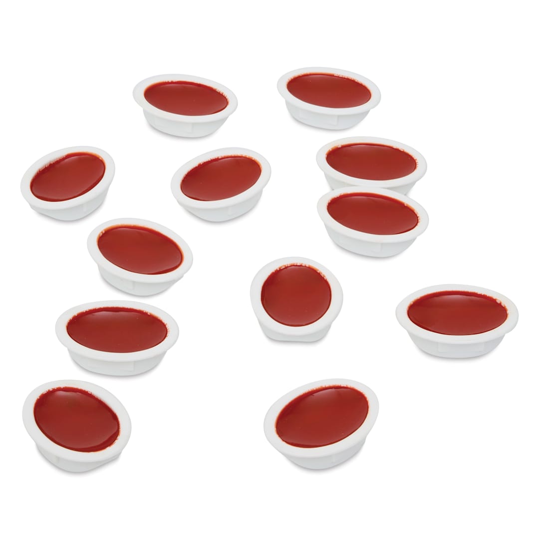 Open in modal - Prang Watercolor Refills - Oval, pkg of 12 Orange, Half Pans