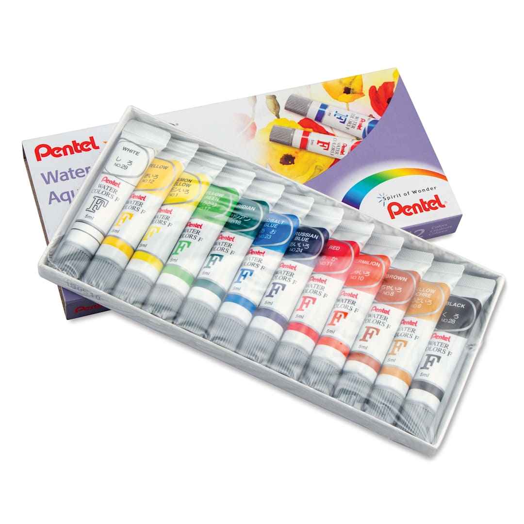 Open in modal - Pentel Water Colors - Set of 12, 5 ml tubes