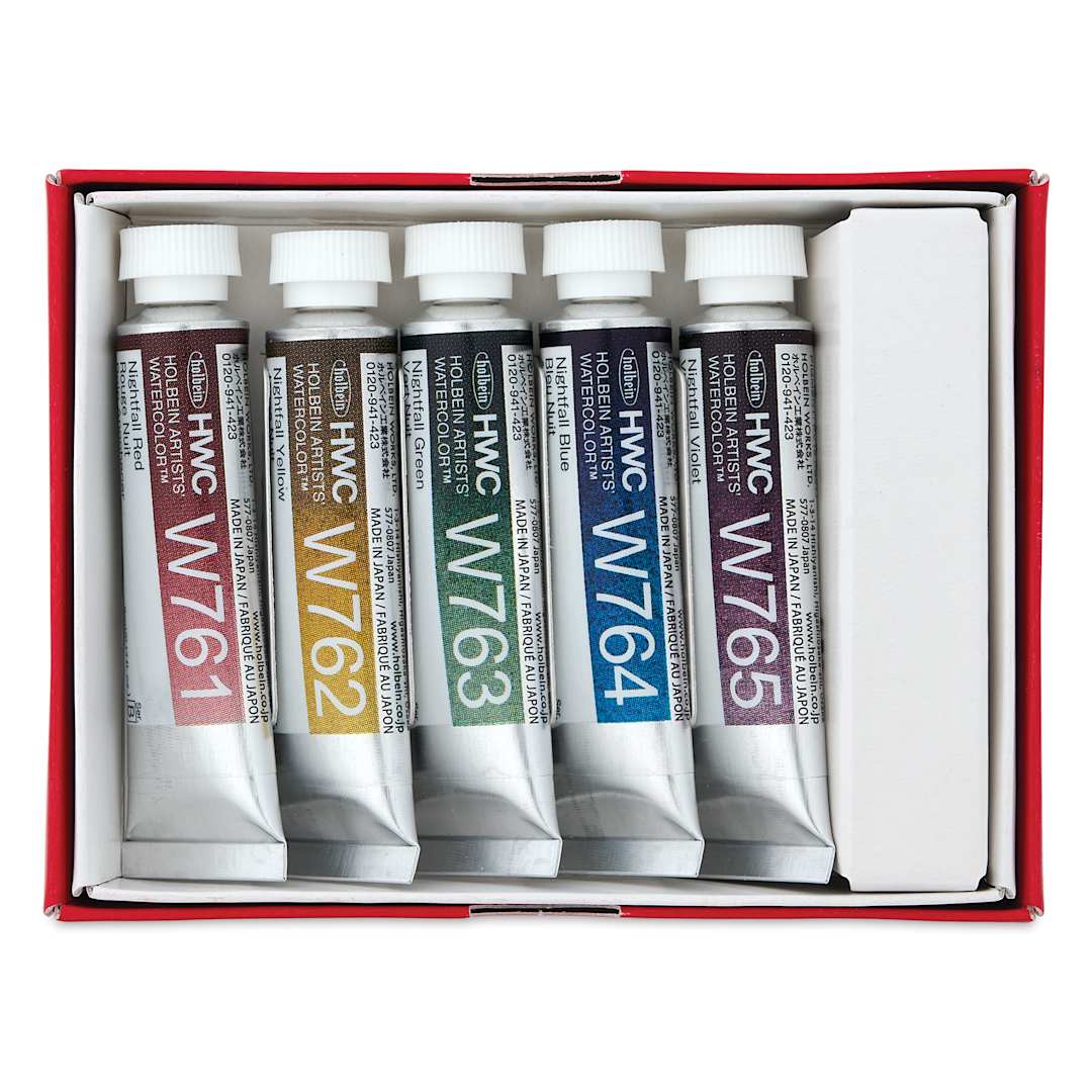 Open in modal - Holbein Artists' Watercolors- Set of 5, Nightfall, 5 ml tube in package