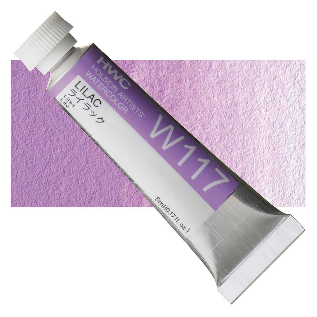 Open in modal - Holbein Artists' Watercolor - Lilac, 5 ml tube and swatch