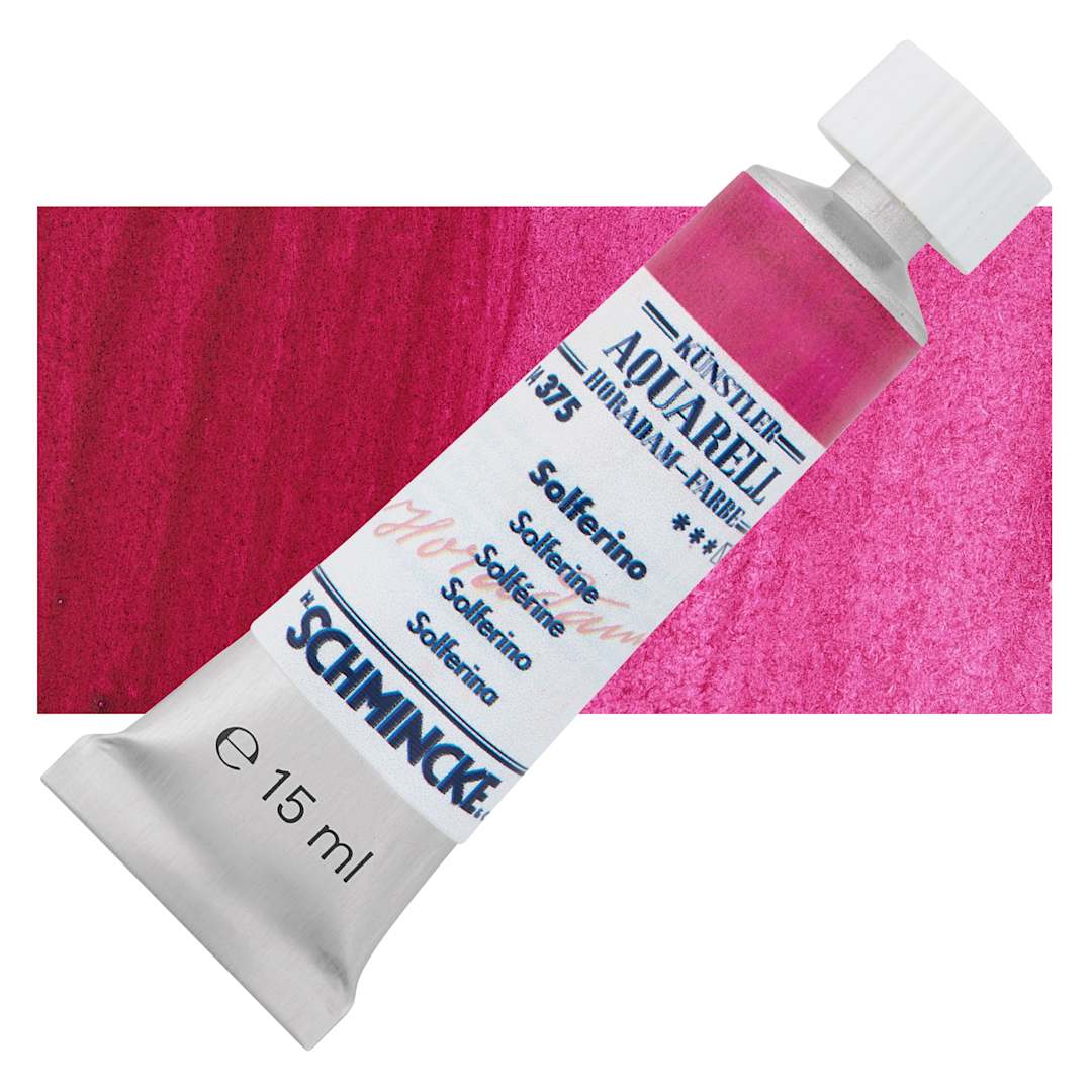 Open in modal - Schmincke Horadam Aquarell Artist Watercolor - Solferino, 15 ml tube and swatch