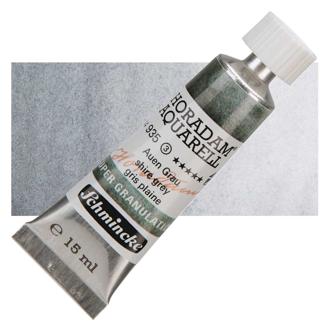 Open in modal - Schmincke Horadam Aquarell Artist Watercolor - Shire Grey, Supergranulation, 15 ml, Tube and swatch