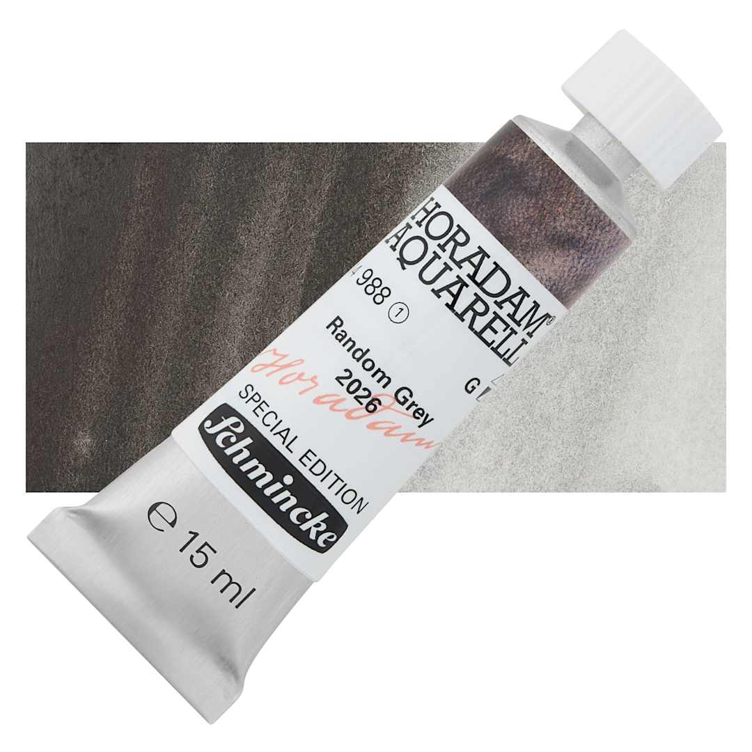 Open in modal - Schmincke Horadam Aquarell Artist Watercolor - Random Grey, 15 ml tube and swatch