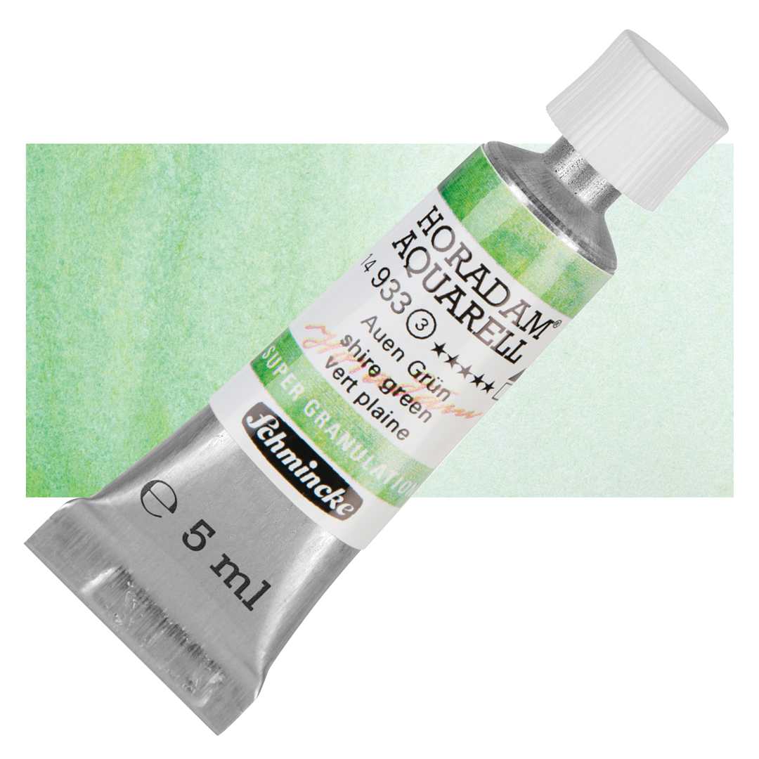 Open in modal - Schmincke Horadam Aquarell Artist Watercolor - Shire Green, 5 ml tube and swatch