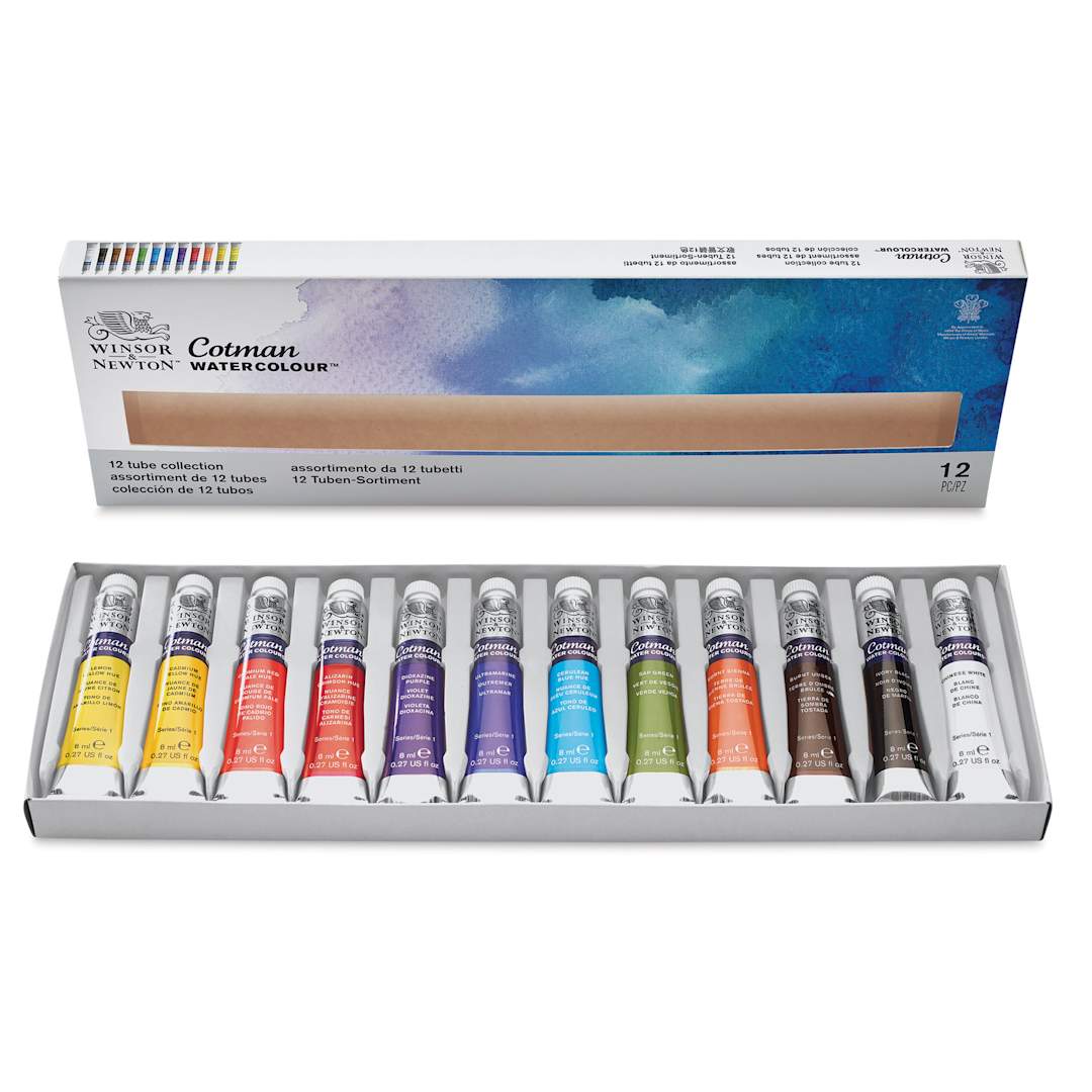Open in modal - Winsor & Newton Cotman Set of 12 Tubes (Set contents)