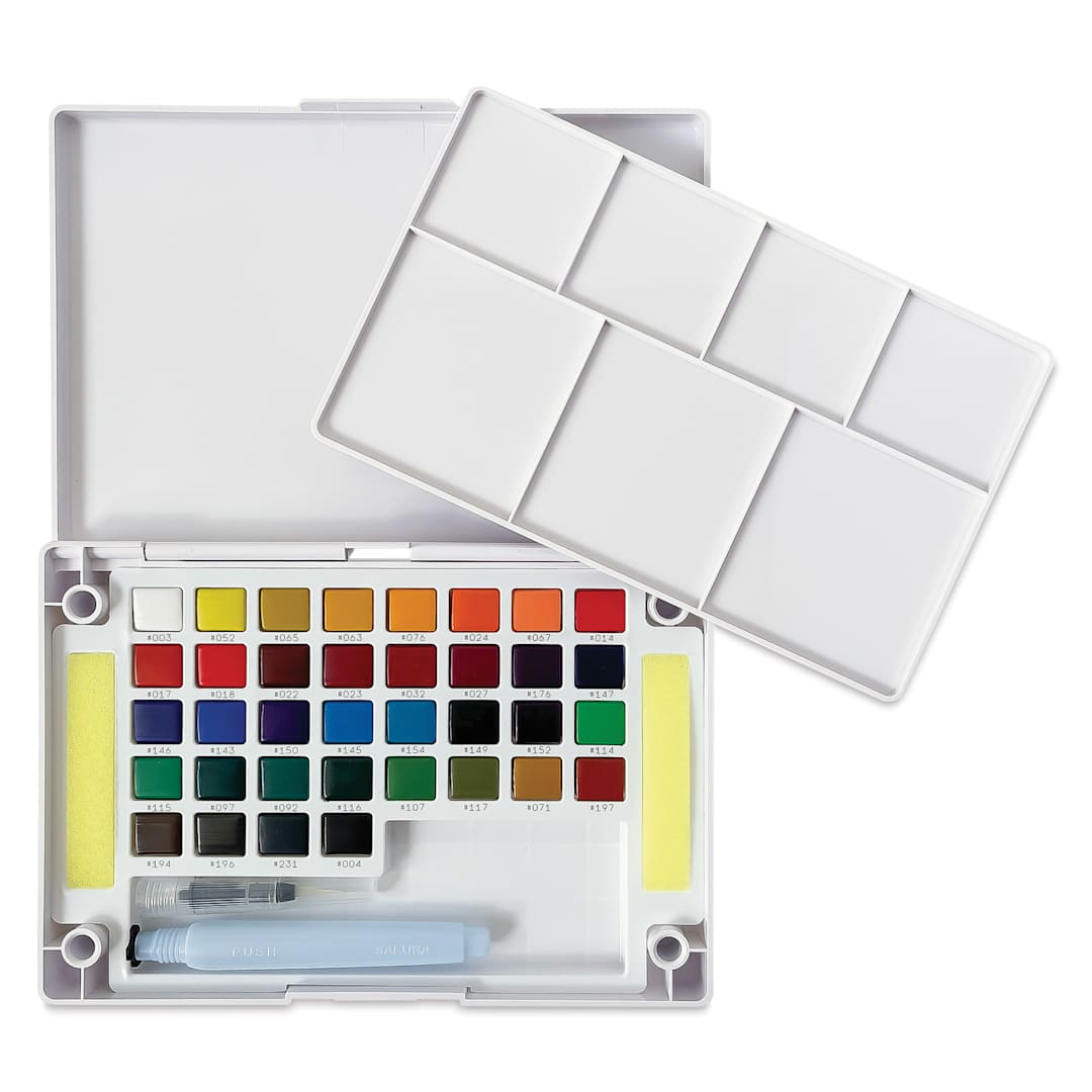 Open in modal - Sakura Koi Watercolor Half Pan - Set of 36 Sketch Box, Assorted Colors