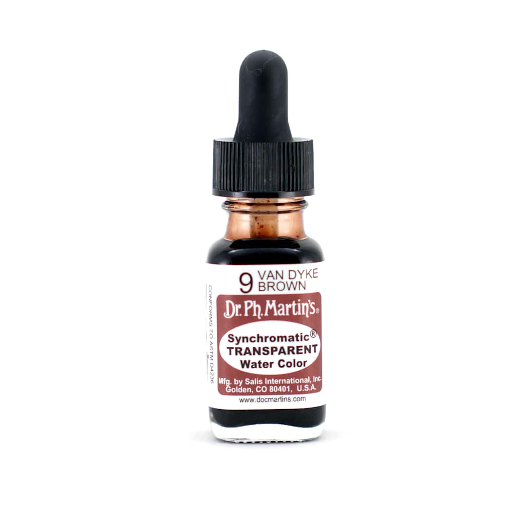 Open in modal - Dr. Ph. Martin's Synchromatic Transparent Watercolor Van Dyke Brown 0.5 oz