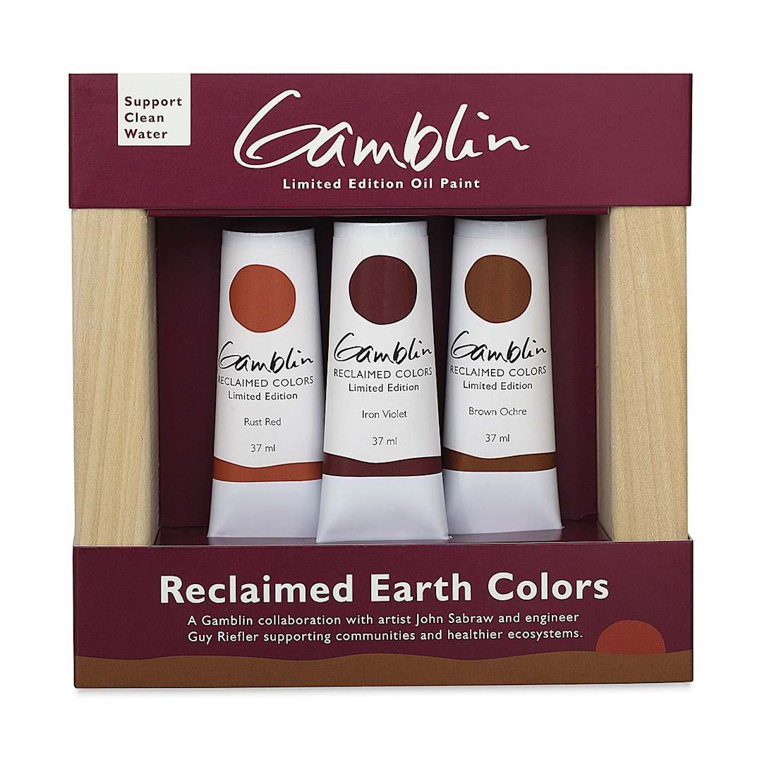 Open in modal - Gamblin Artist's Oil Colors - Reclaimed Earth Colors Set - front of packaging