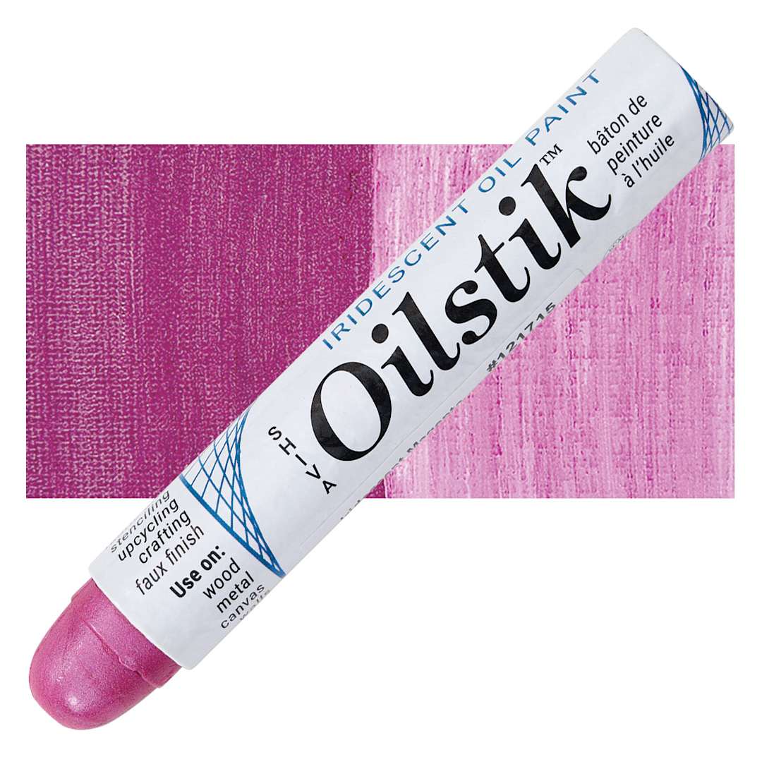 Open in modal - Shiva Oilstik Oil Paint - Iridescent Magenta oilstik and swatch