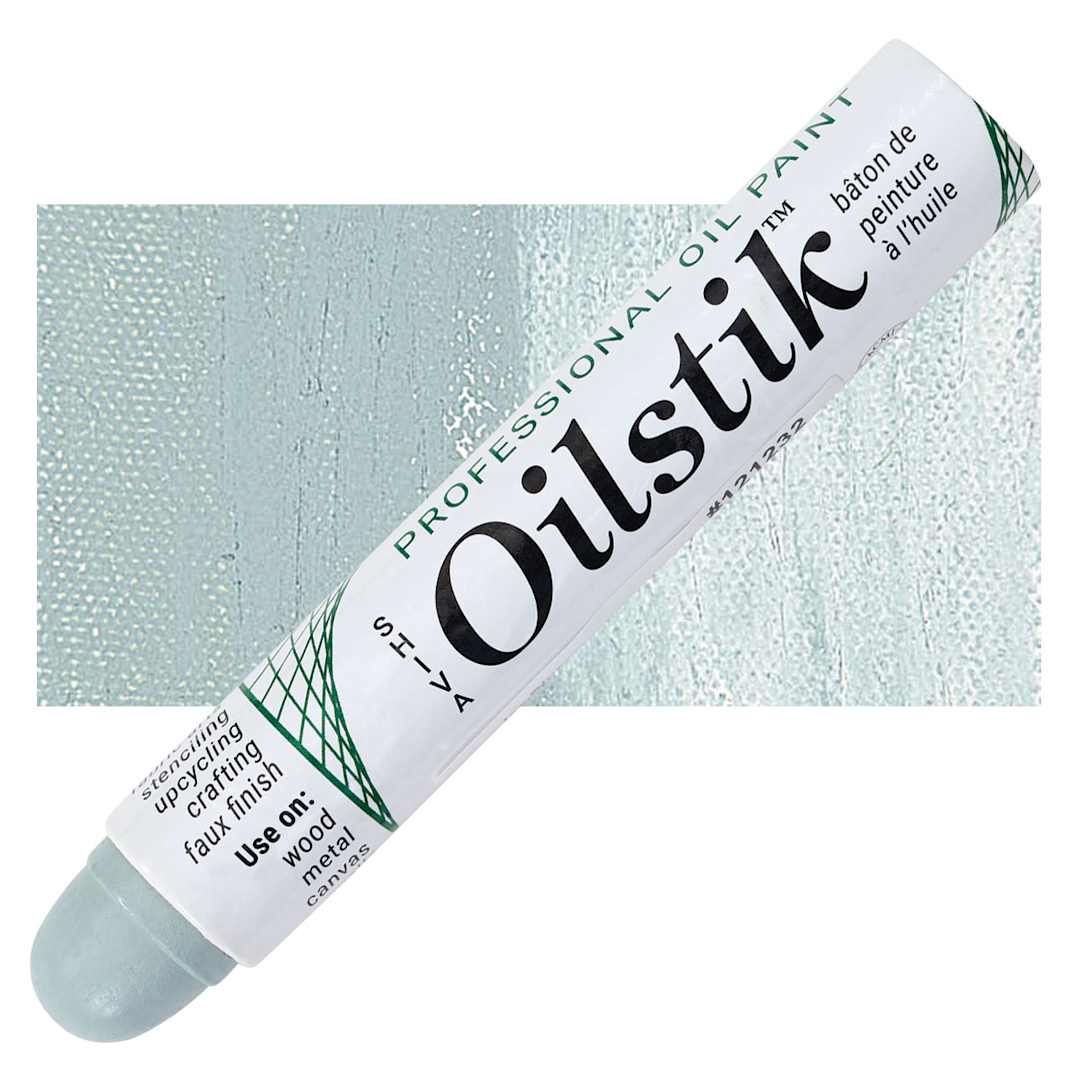 Open in modal - Shiva Oilstik Oil Paint - Ice Blue oilstik and swatch