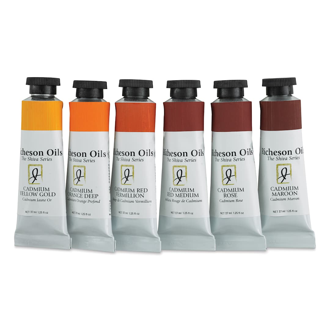 Open in modal - Richeson Shiva Oil Paints - Cadmium Colors, Set of 6
