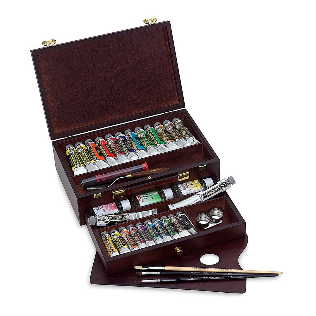 Open in modal - Rembrandt Artists' Oils - Master Wood Box Set (set contents)