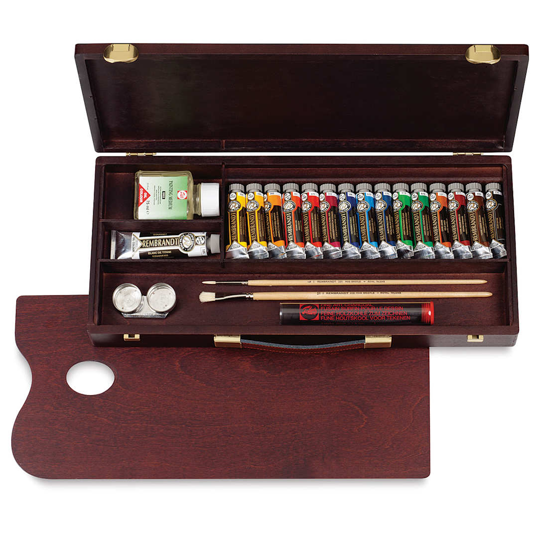 Open in modal - Rembrandt Artists' Oil Color - Traditional Wood Box Set