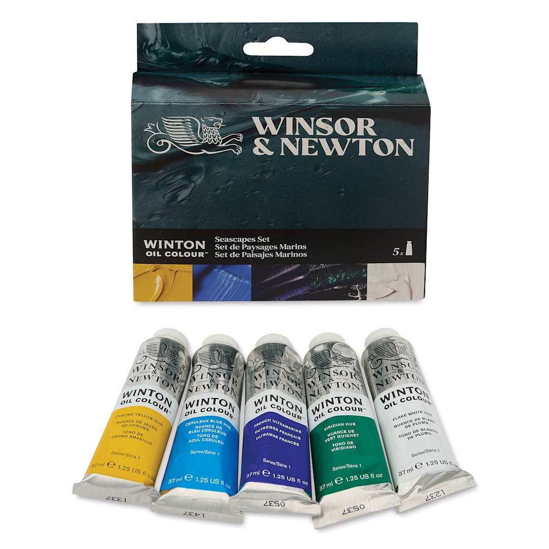 Open in modal - Winsor & Newton Winton Oil Colors - Seascape Set, Set of 5 colors, 37 ml tubes, tubes out of packaging