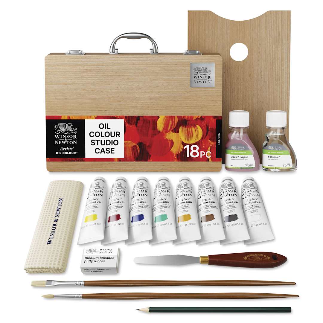 Open in modal - Winsor & Newton Artists' Oil Colors - Set of 19, Studio Case Set
