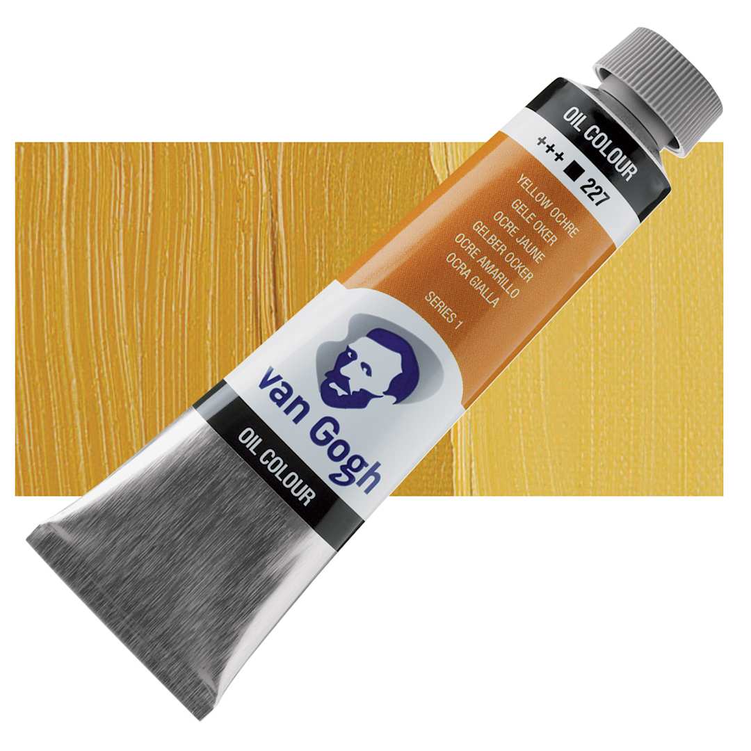 Open in modal - Van Gogh Oil Paint - Yellow Ochre, 40 ml tube and swatch