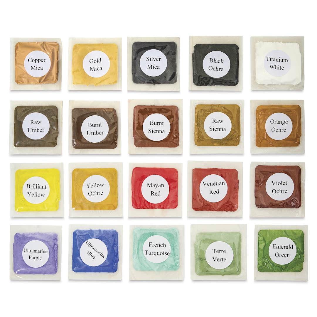 Open in modal - Natural Earth Paint Earth & Mineral Sample Pigment Pack included colors