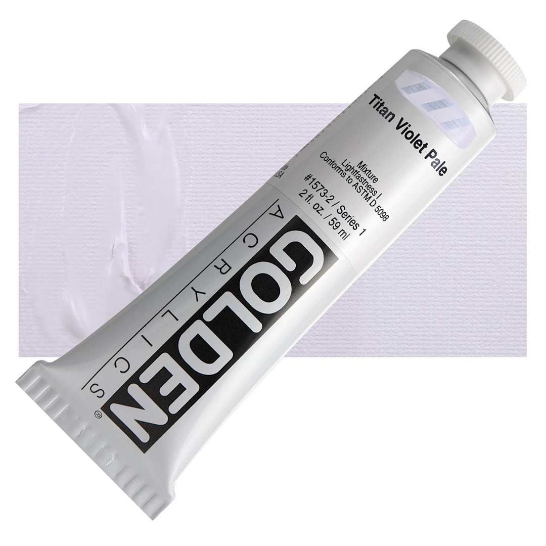 Open in modal - Golden Heavy Body Artist Acrylic - Titan Violet Pale, 2 oz and swatch
