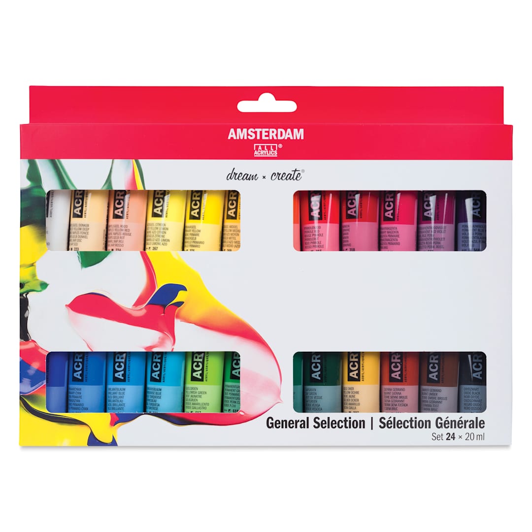 Open in modal - Amsterdam Standard Series Acrylics - Set of 24, General Colors, 20 ml Tubes