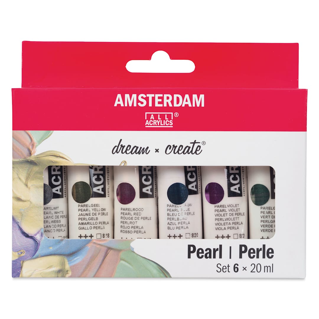 Open in modal - Amsterdam Standard Series Acrylics - Set of 6, Pearl Colors, 20 ml Tubes