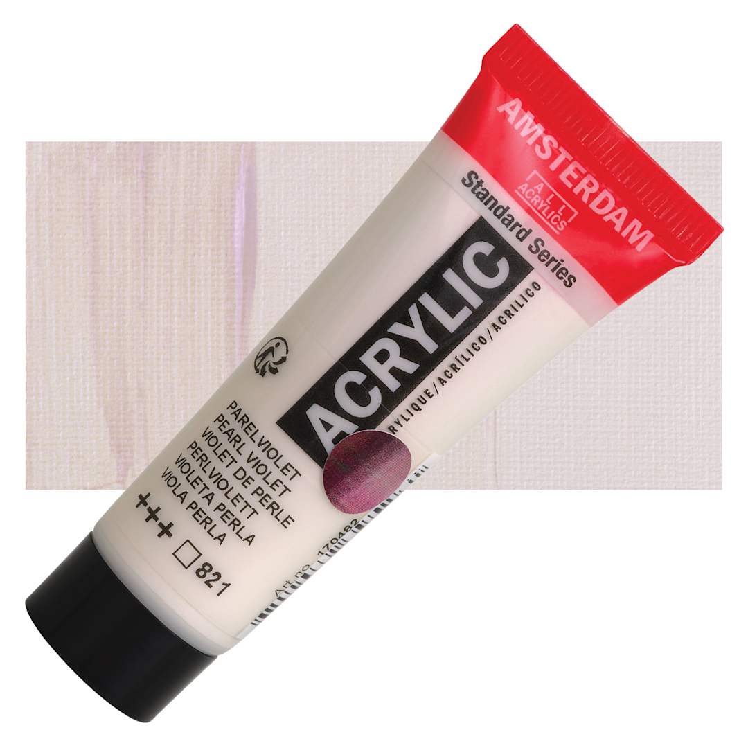 Open in modal - Amsterdam Standard Series Acrylic - Pearl Violet, 20 ml Tube and swatch