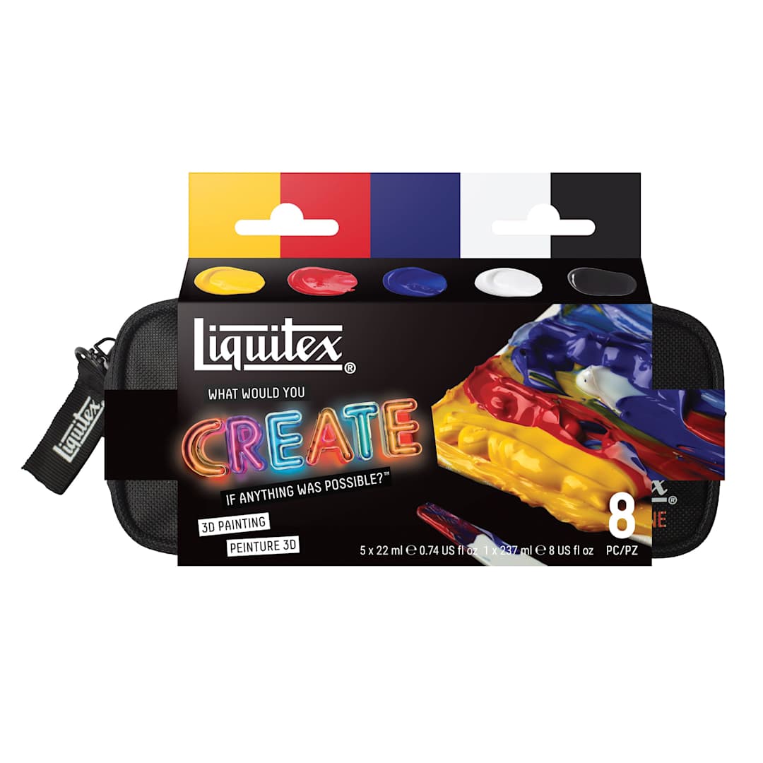 Open in modal - Liquitex What Would You Create Basics Acrylic Set - 3D Painting, Set of 8