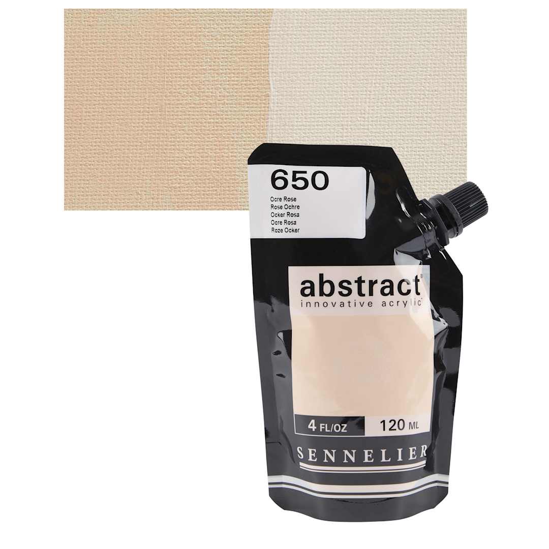 Open in modal - Sennelier Abstract Acrylic - Rose Ochre, 120 ml pouch and swatch