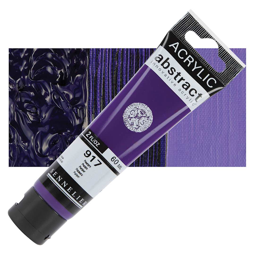 Open in modal - Sennelier Abstract Acrylic - Purple, 60 ml tube and swatch