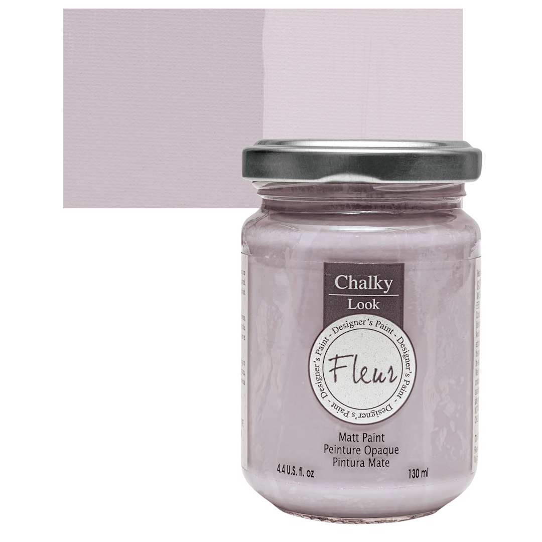 Open in modal - Fleur Chalky Look Paint - Milady Rose, 4.4 oz jar and swatch