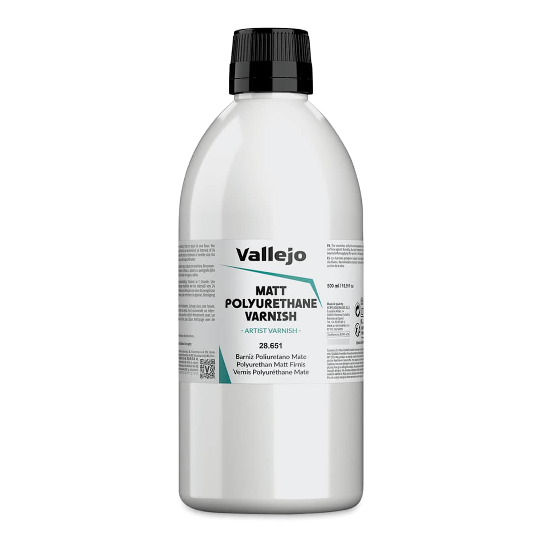 Open in modal - Vallejo Polyurethane Artist Varnish - Matte, 500 ml