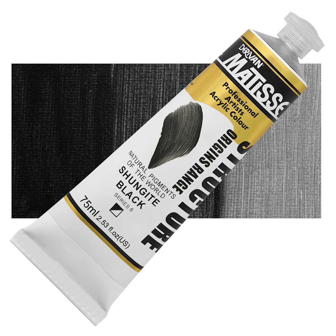 Open in modal - Matisse Structure Paint - Shungite Black, 75 ml Tube and Swatch