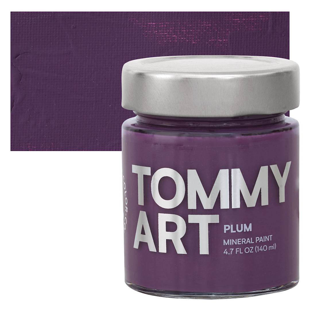 Open in modal - Tommy Art Mineral Paint - Plum, 140 ml jar and swatch