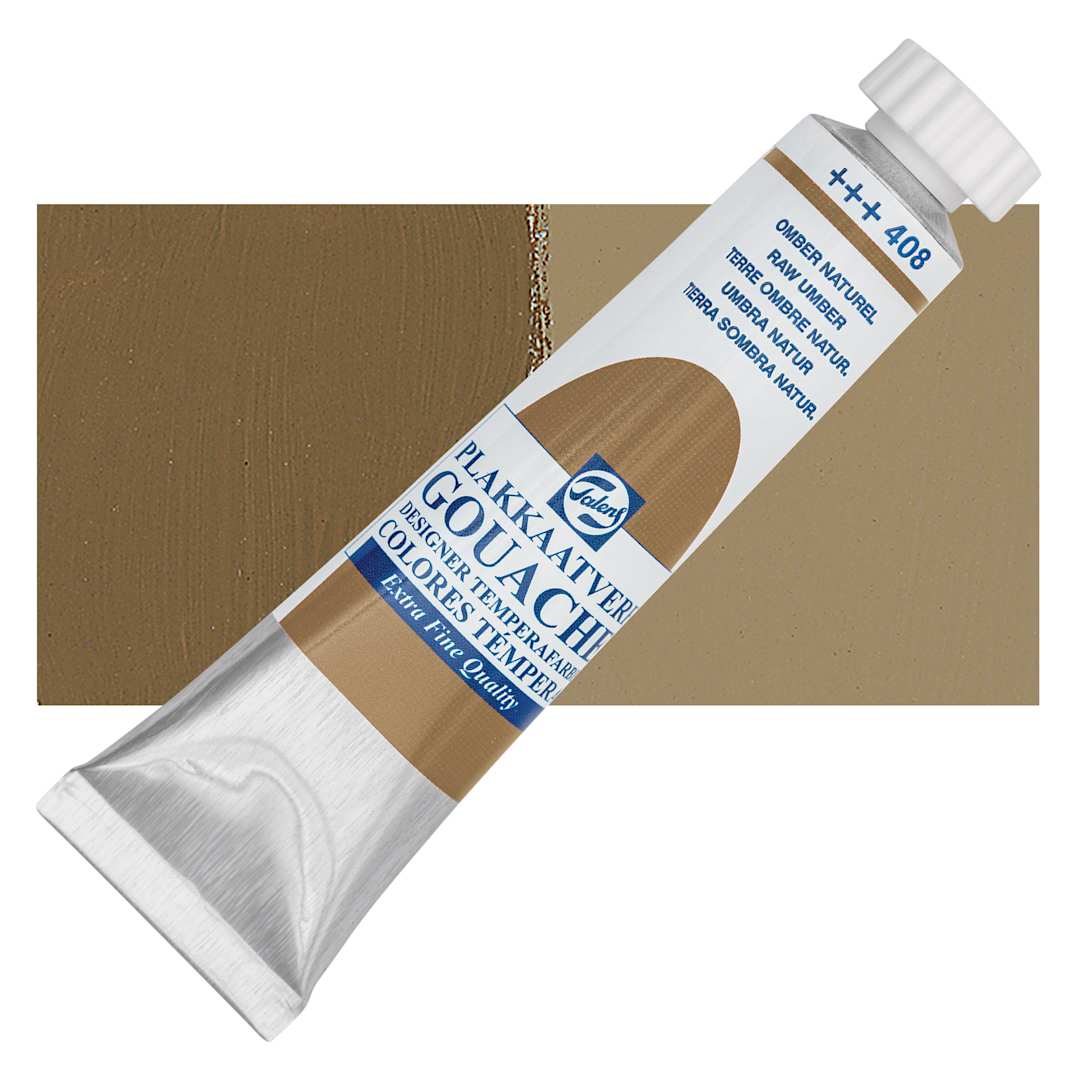 Open in modal - Royal Talens Gouache - Raw Umber, 20 ml tube and swatch