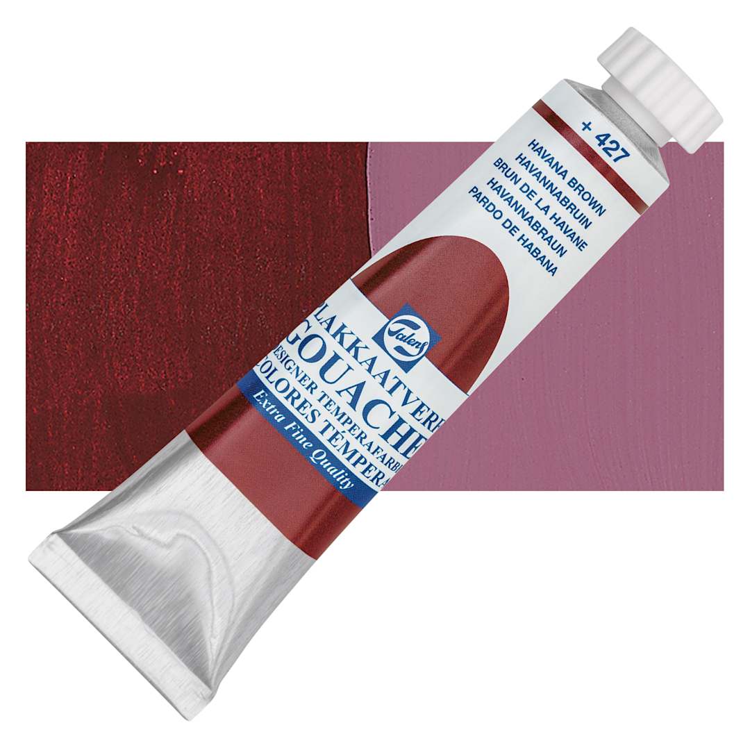 Open in modal - Royal Talens Gouache - Havana Brown, 20 ml tube and swatch