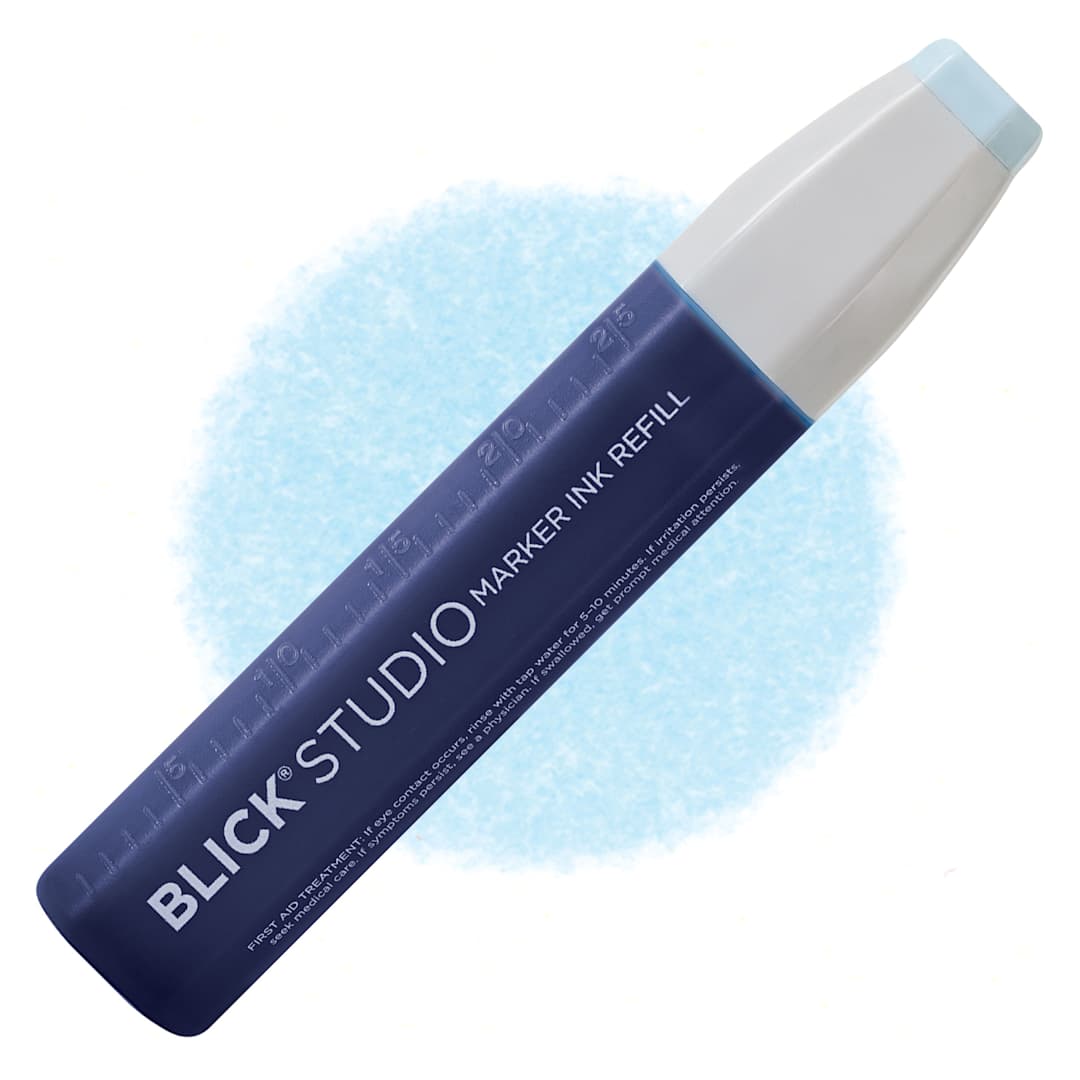 Open in modal - Blick Studio Marker Refill - Light Cerulean Blue, 008, swatch and refill