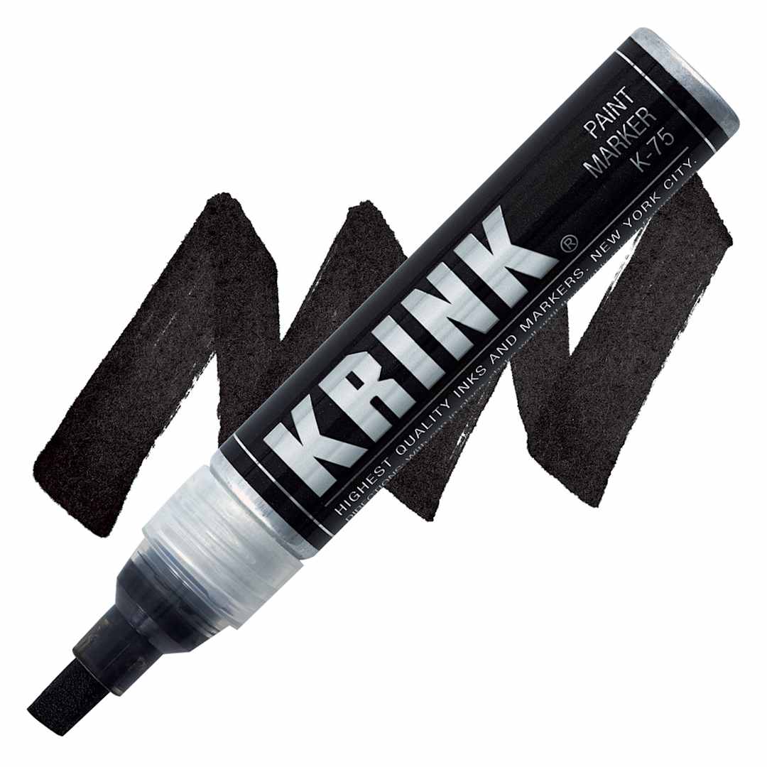Open in modal - Krink K-75 Paint Marker - Black marker and swatch