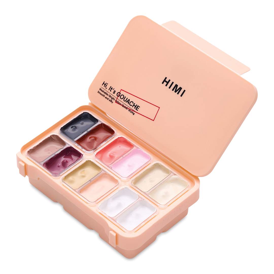 Open in modal - Himi Jelly Gouache Paint - Set of 12, Lovely Portrait, 12 g cups